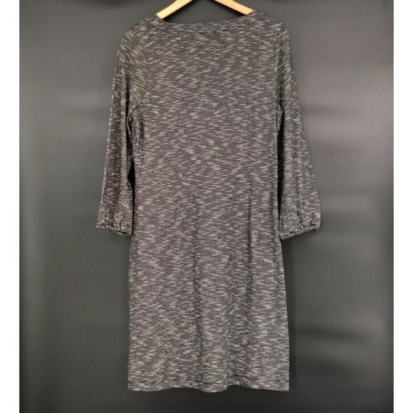 Talbots Women's Striped Midi Dress M Black & White Professional Office Church - Picture 2 of 7